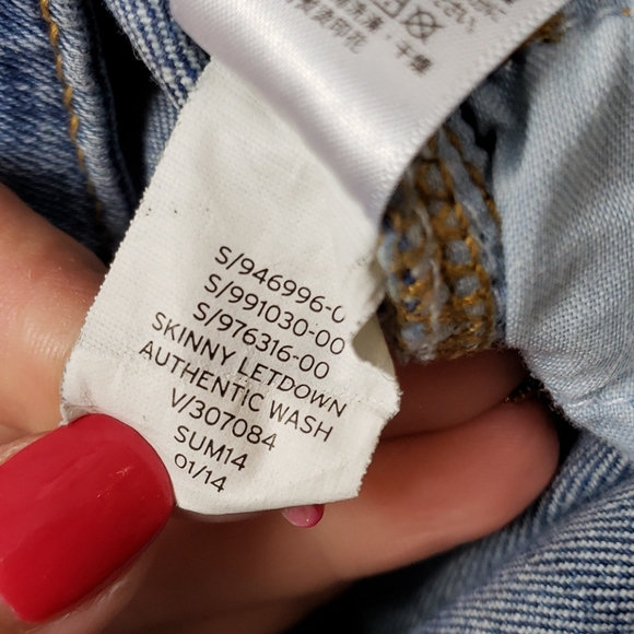 {Gap} Skinny Letdown Authentic Wash Jeans - Picture 4 of 7